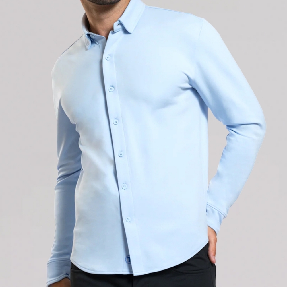 Twillory baby blue long sleeve polo nwt